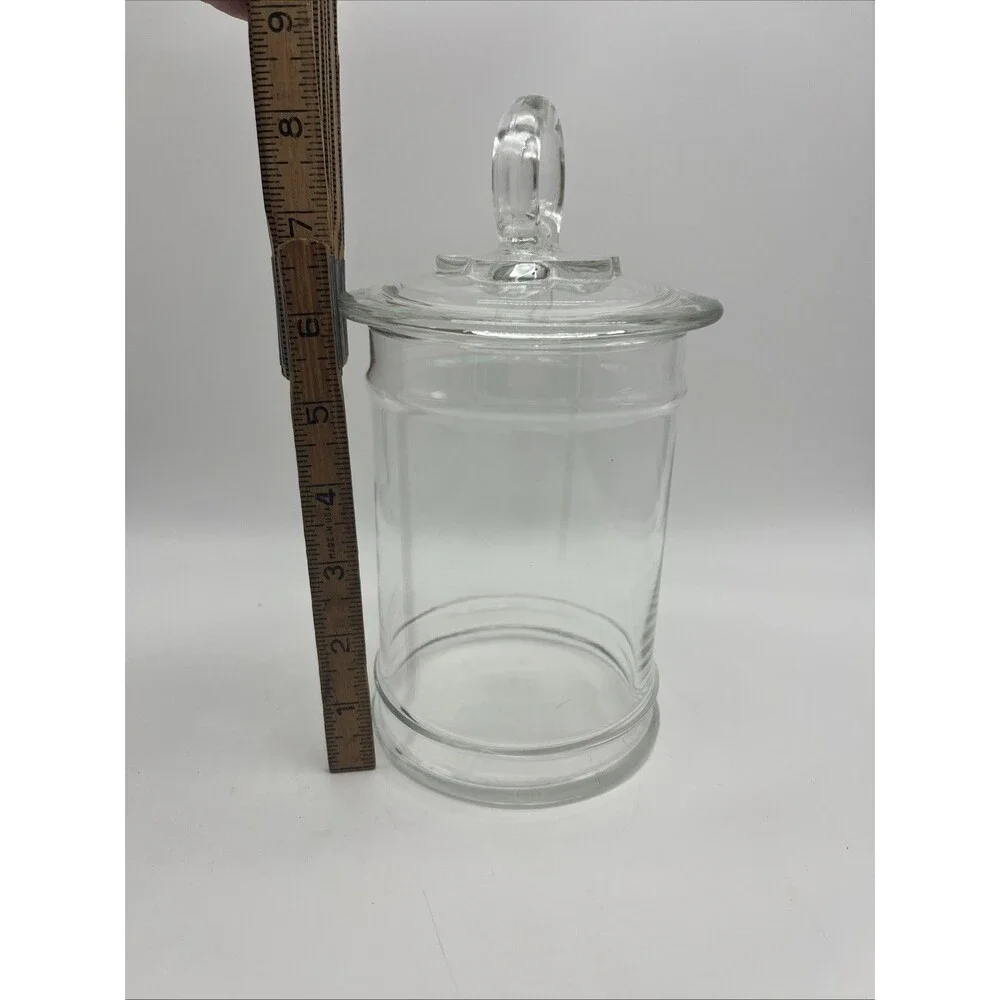 Vintage Glass Apothecary Jar w/ Lid, Storage Container
